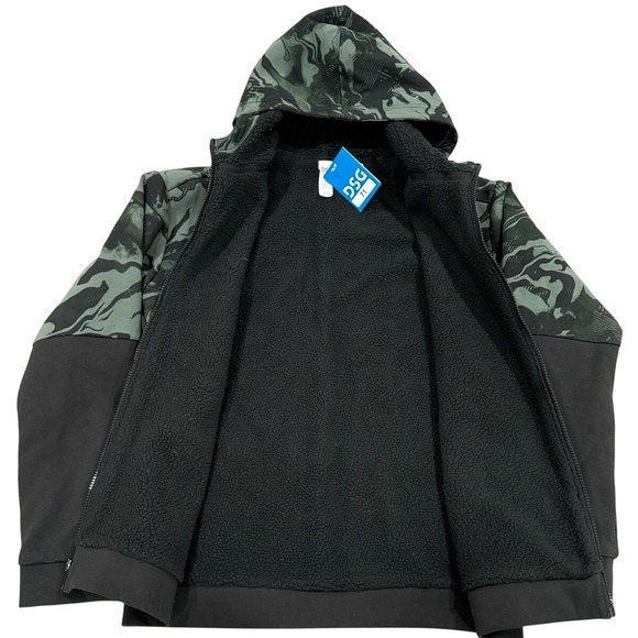 DSG Sport Fleece Sherpa Jacket Boys XL (18) Mountain Mineral Olive NWT - Picture 4 of 6
